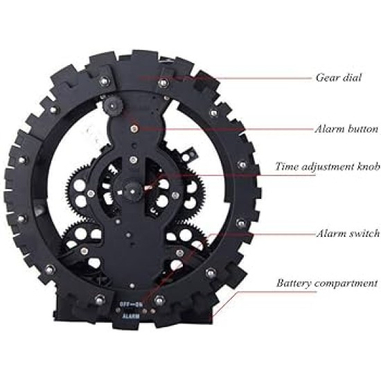 Luxury Metal Desktop Gear Clock HY-G040