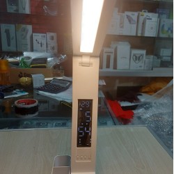 Foldable Clock Desk Lamp Touch Light With Pen Holder