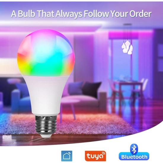 Tuya WiFi Smart Light Bulb E27 LED Lamp RGB