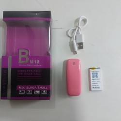 BM10 Mini Mobile Phone Dual Sim Option Pink