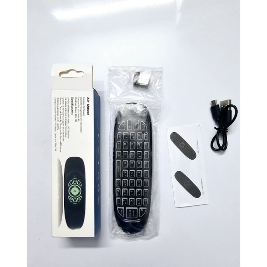 C120 Wireless RGB Backlit Air Mouse Keyboard Rechargeable