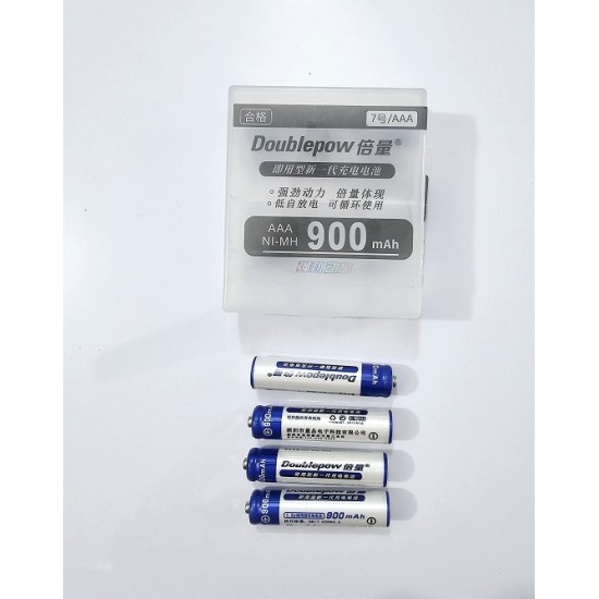 Doublepow AAA 900mAh Rechargeable Batterys 4 Piece