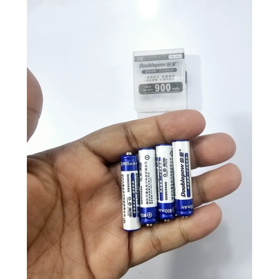 Doublepow AAA 900mAh Rechargeable Batterys 4 Piece