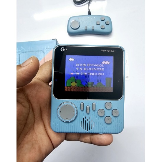 G7 HandHeld Game Consoles Kids Game Player With Extra Controller Blue