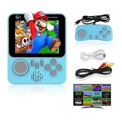 G7 HandHeld Game Consoles Kids Game Player With Extra Controller Blue