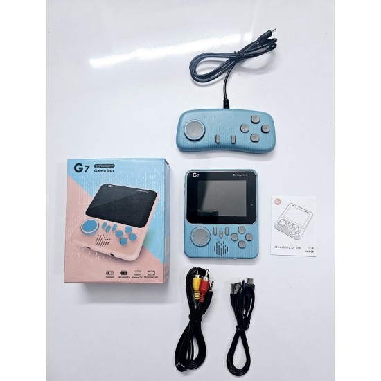 G7 HandHeld Game Consoles Kids Game Player With Extra Controller Blue