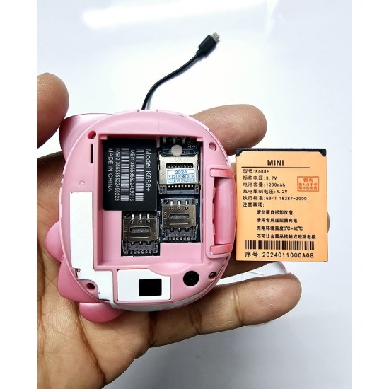 Hello Kitty K688 Folding Phone Pink