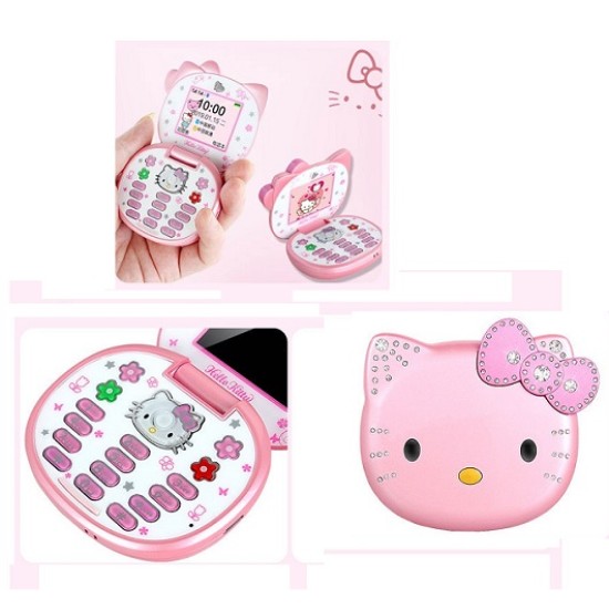 Hello Kitty K688 Folding Phone Pink