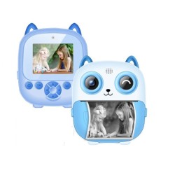 Kids Print instant Digital Camera Dual Camera Blue