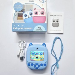 Kids Print instant Digital Camera Dual Camera Blue