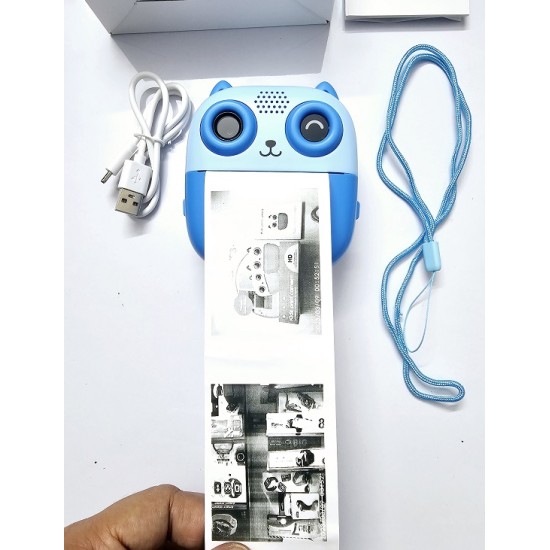 Kids Print instant Digital Camera Dual Camera Blue