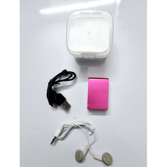 Mini Clip MP3 Music Player Display Pink