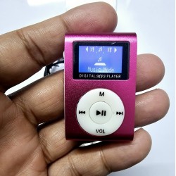 Mini Clip MP3 Music Player Display Pink