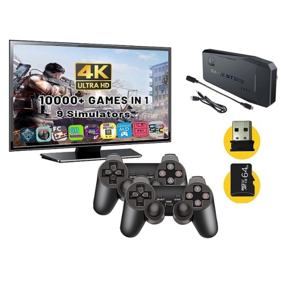 Wireless Controller Gamepad 2.4G USB TV Game Stick 10000 Games