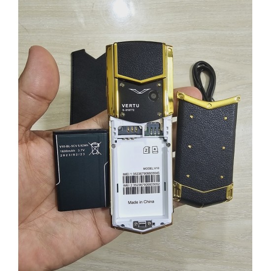 Vertu V10 Luxury Phone Metal Body Dual Sim Camera Gold