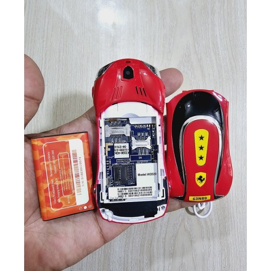 Car Shape Mobile Phone W2020 Dual Sim Camera Red