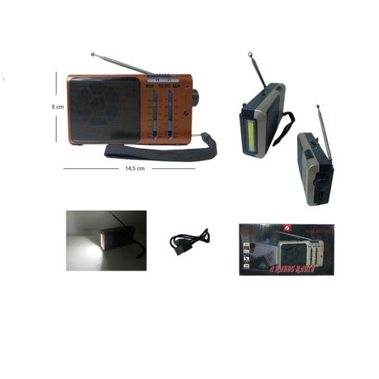 Kboard KTF-1472 FM Radio BT Speaker MP3 Player TF USB Flashlight