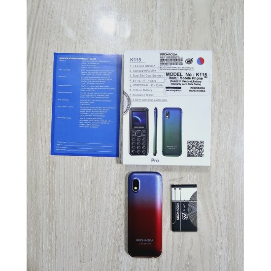 Kechaoda k115 Pro Card Phone Dual Sim Red