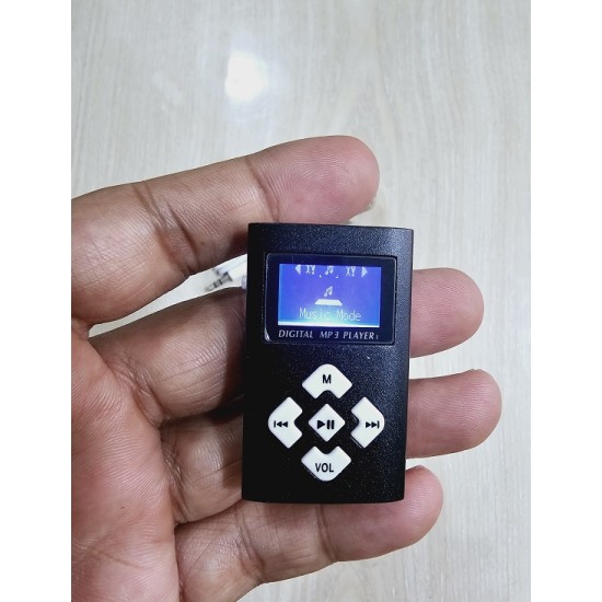 BD50 Mini MP3 Music Player With LED Display Black