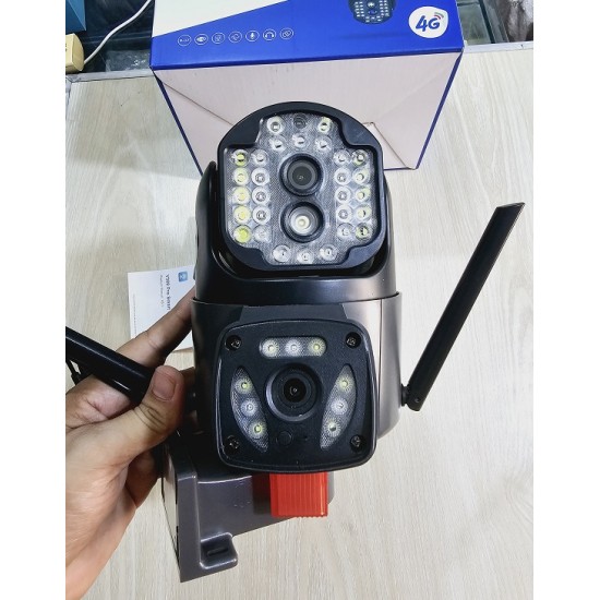 A28 V380 4G Sim Dual Lens ip Cameras Wireless Outdoor Night Vision Waterproof