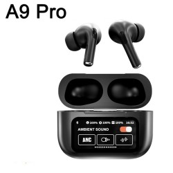 A9 Pro ANC ENC Wireless Earbuds Touch Control Double Dark Noise Reduction Black