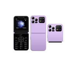 i15 Pro Foldable Phone Dual Sim With Cover Purpel