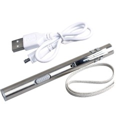 LED Pen Flashlight Rechargable Torch with Clip