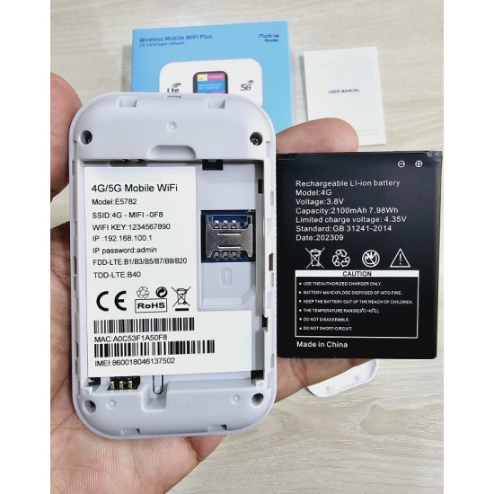 LTE E5782 Mifi 4G WiFi Pocket Router Display