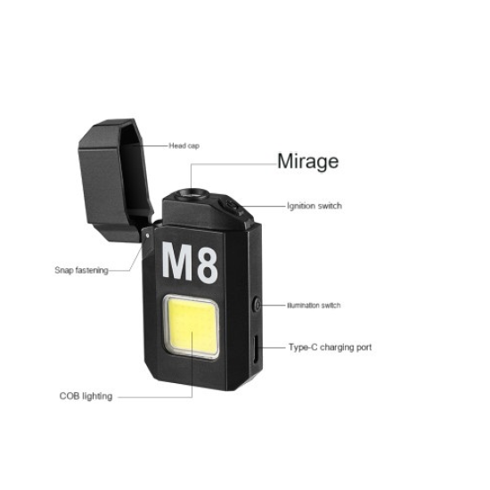 M8 USB Lighter With COB Flashlight