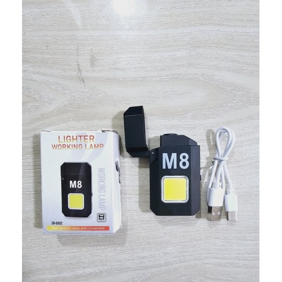 M8 USB Lighter With COB Flashlight