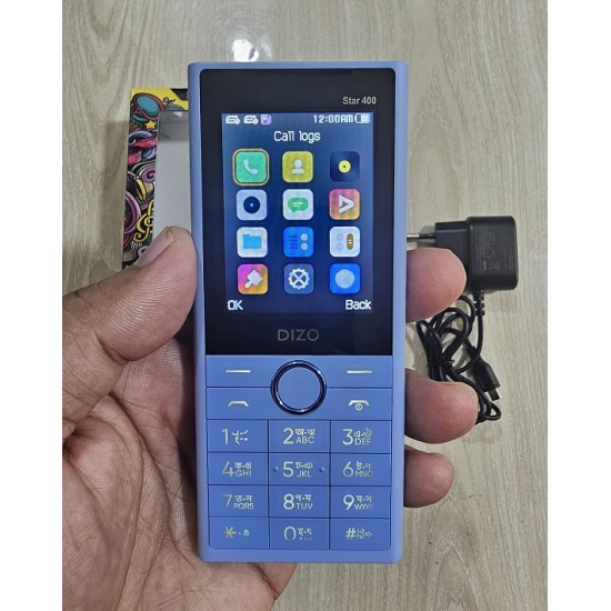 Realme Dizo Star 400 Button Phone 100 Days Replacement Warranty - Blue