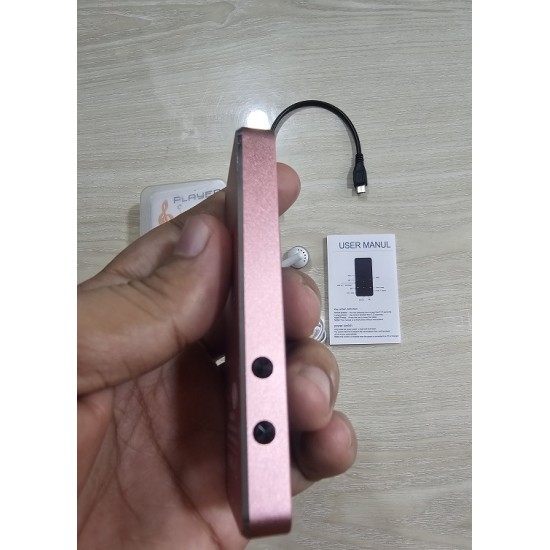 S08 Bluetooth MP3 MP4 Music Player Button Touch Pink