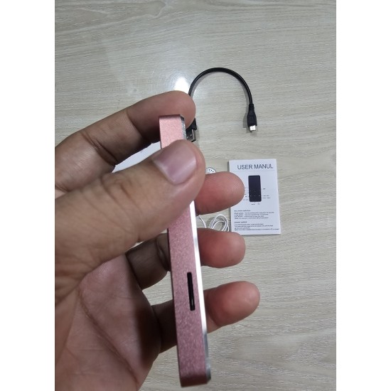 S08 Bluetooth MP3 MP4 Music Player Button Touch Pink