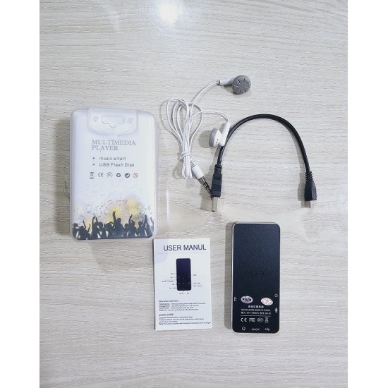 S08 MP3 MP4 Music Player Sound Player Button Touch Bluetooth FM Black