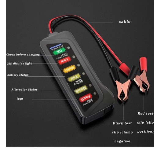 12V Battery Lavel Tester Car Motorcycle Battery Tester