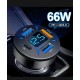 66W Car Charger 4 In 1 Fast Charging 3 USB PD