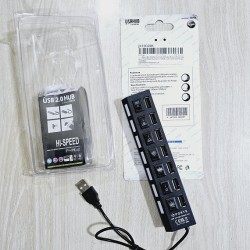 7 Port USB Hub Multiple Expander Hub with Switch 30CM Cable