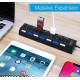 7 Port USB Hub Multiple Expander Hub with Switch 30CM Cable