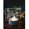 Creative LED Note Board Night Light Message Board