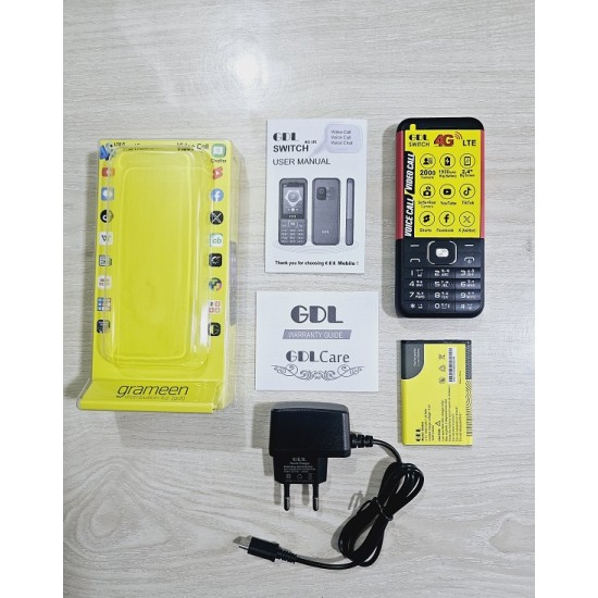 GDL Switch 4G LTE Smart Feature Phone Video Call FB 