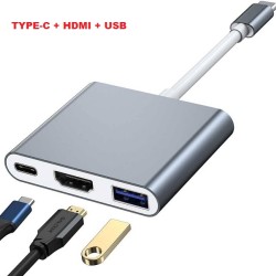 Type-C to HDMI Compatible HUB Adapter PD Charging Dock Station