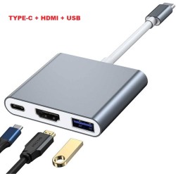 Type-C to HDMI Compatible HUB Adapter PD Charging Dock Station