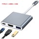 Type-C to HDMI Compatible HUB Adapter PD Charging Dock Station