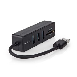 5 Port USB Hub Multiple Extender TF SD Card