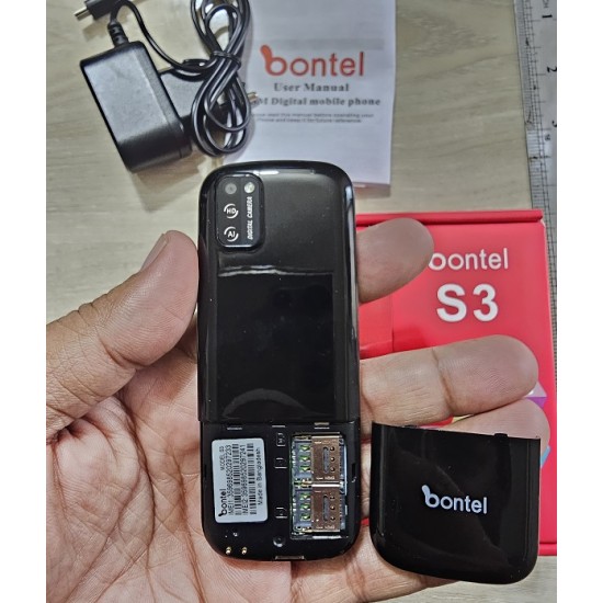 Bontel S3 Mini Mobile Phone Black Dual Sim