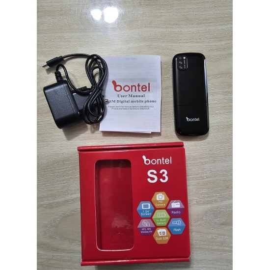 Bontel S3 Mini Mobile Phone Black Dual Sim