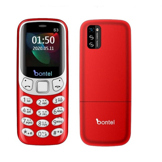 Bontel S3 Mini Mobile Phone Red