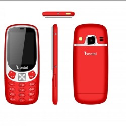 Bontel V1 Ultra Slim Phone Metal Body With Cover Red