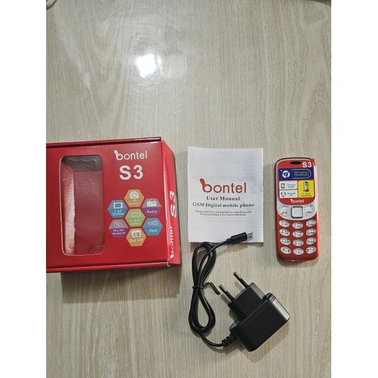 Bontel S3 Mini Mobile Phone Red