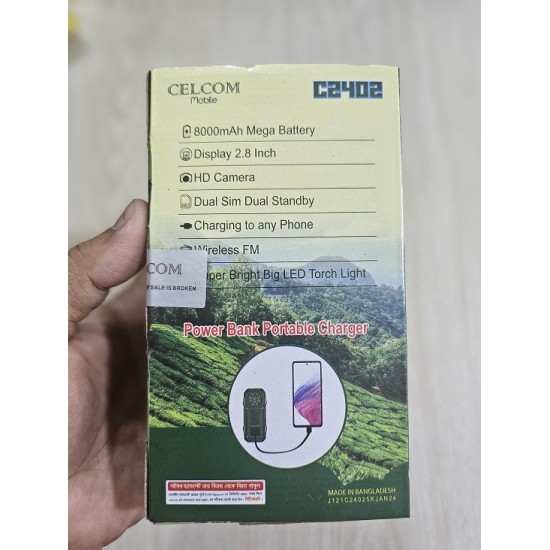 Celcom C2402 8000mAh Phone Power Bank Option Green